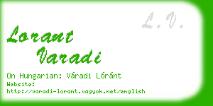 lorant varadi business card